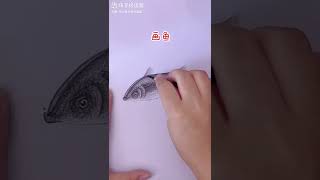 رسم سمكة بالقلم الرصاص كأنها حقيقة