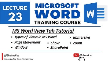 MS Word Training Course Lecture 23 | Complete View Tab Tutorial | @thstudies #msword #mswordtutorial