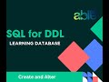 SQL for Data Definition Language