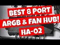 Best sata powered argb pwm 8 port fan hub id cooling ha02