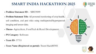 AI Monitoring of Crop, Soil, and Pest using Hyperspectral Image and Sensors | Team HackHIVE | SIH 25