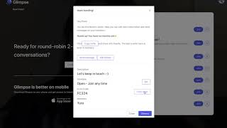 How to create events on Glimpse