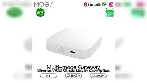 MOES New Multi-mode Smart Gateway ZigBee Bluetooth Mesh Hub Work with Tuya Smart App Voice Control v