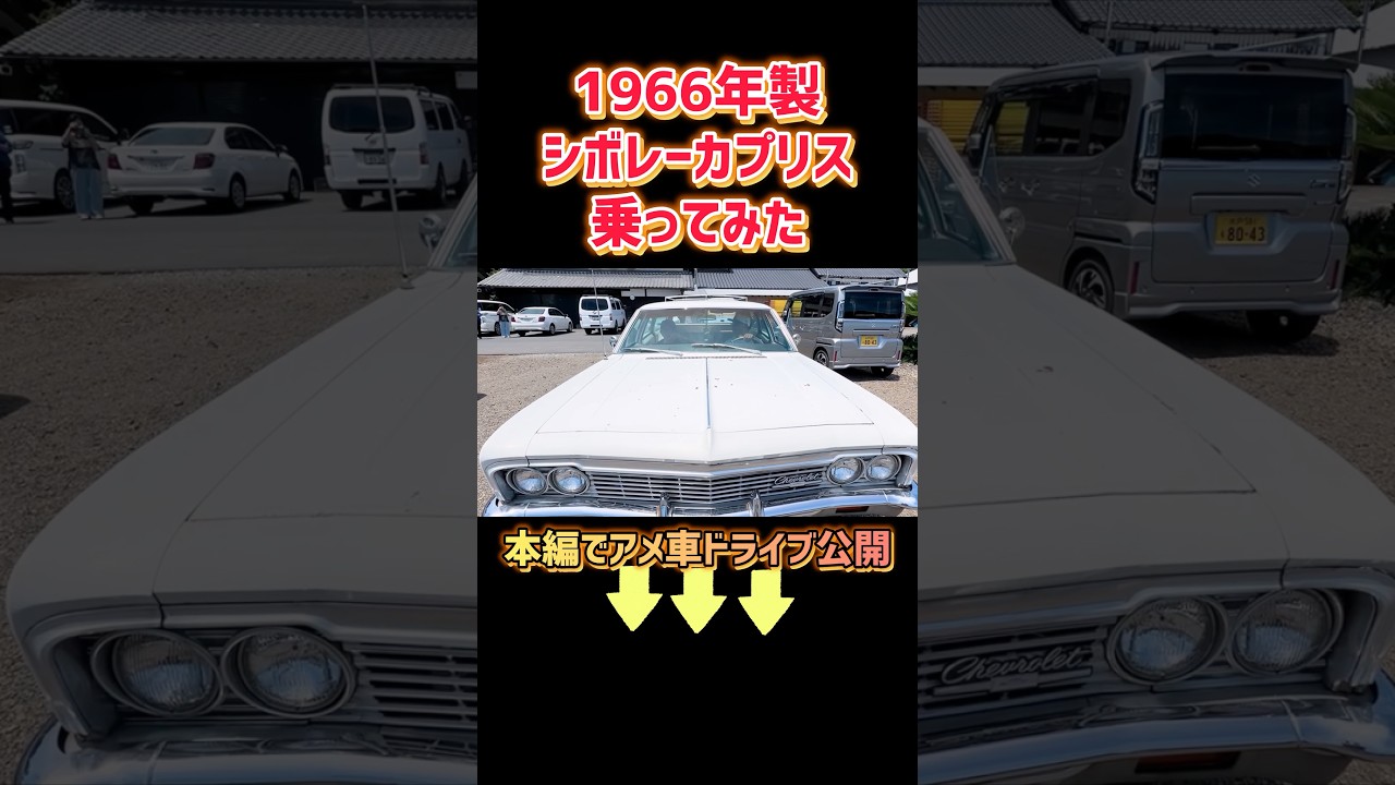【超希少】1966年シボレーカプリスに乗ったらシートフカフカで気持ち良かった🇺🇸 #濱口優 #濱口優と秘密基地 #シボレー #カプリス