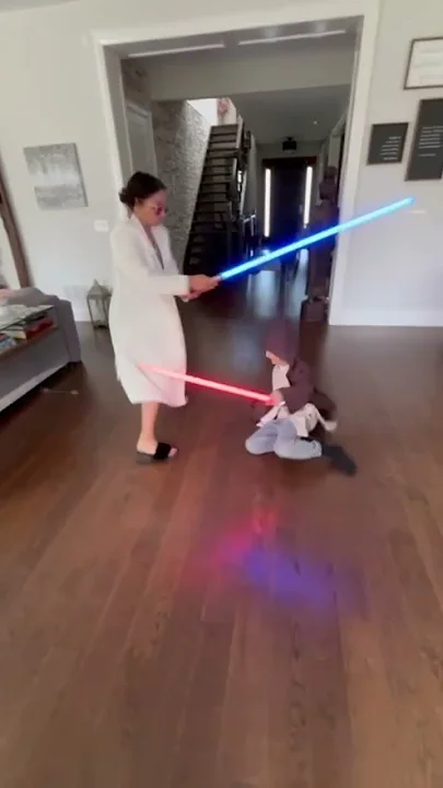 When your son gets lightsabers from Theory Sabers