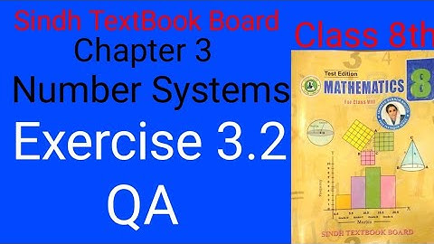Exercise 3.2 QA | Class 8th | Sindh TextBook Board | Sir NM