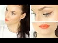 Dewy Summer Makeup With Bright Orange Lip! | selmaemilia