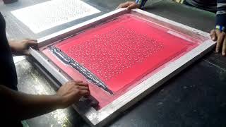 Hand Screen printing♣Placement or chest or garments  printing