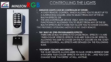 Minleon RGB Mini Controller Manual