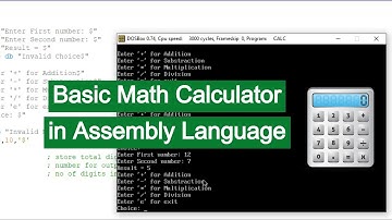 Basic-Math-Calculator in-Assembly Language - Simple-Calculator-in Assembly Language -DOSBox-Projects