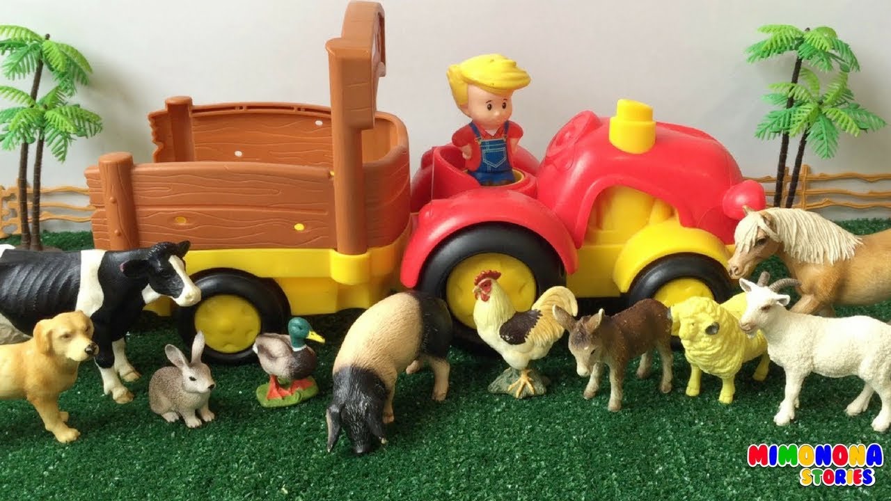 Aprende los Animales de la Granja con juguetes para niños