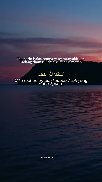 Kadang diam tu lebih kuat dari marah.