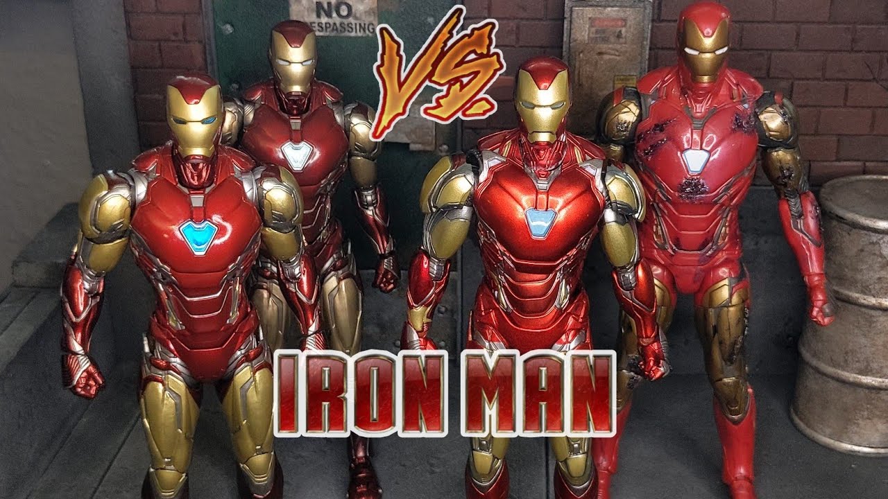 MAFEX No.  Avengers Endgame Iron Man Mark  vs SH Figuarts vs Marvel  Legends Comparison Review