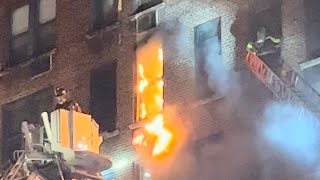 FDNY Manhattan 10-77 Box 1178 Fire out the Windows of a High Rise Fire Proof Multiple Dwelling
