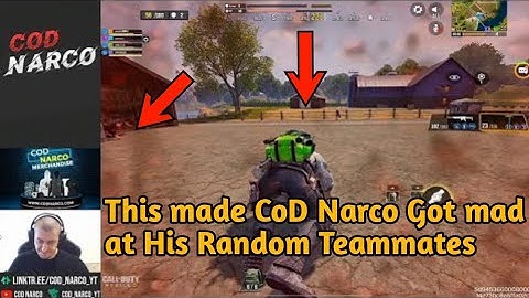 Again CoD Narco Playing with Random Players | This made CoD Narco Got mad at His Random Teammates