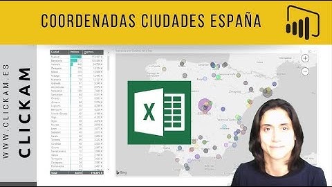 #PowerBI crear mapas con las Coordenadas Ciudades España