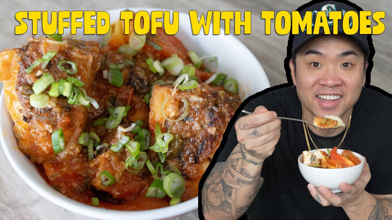 How to Make: Stuffed Tofu with Tomatoes / Đậu Hủ Nhồi Thịt Sốt Cà Chua - Viet Home-Cooked Classic!