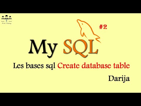 #web_coding #sql 2/ Les Bases SQL_CREATE DATABASE TABLE darija