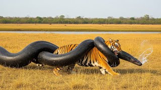 Anaconda Attack On Tiger While Drinking Water Wild Animal Fight