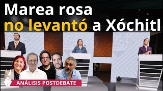 Concentración rosa fue fallida, pues energía de Xóchitl en el Zócalo no se trasladó al debate: mesa