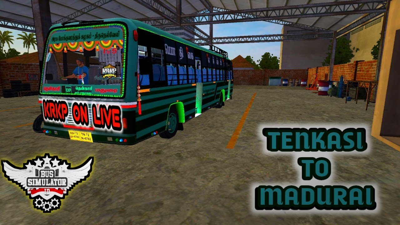 bussid-tamil-live-tnstc-bus-mod-tenkasi-to-madurai-road-to