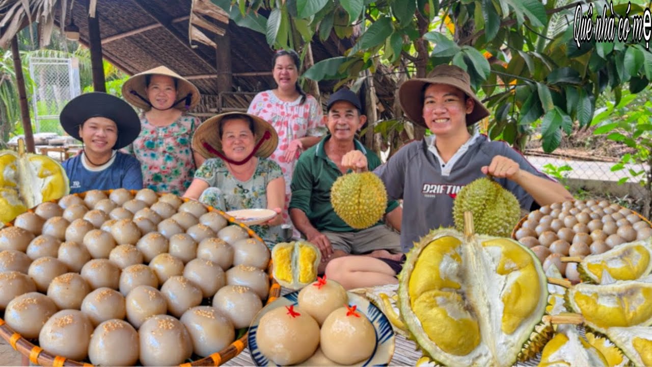 Bánh Ít Trần Sầu Riêng | Hương Vị Bánh Quê Miền Tây || Durian cake