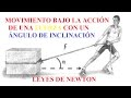 Problemas resueltos de fisica. Leyes de Newton. Fuerza con un cierto ángulo de inclinación