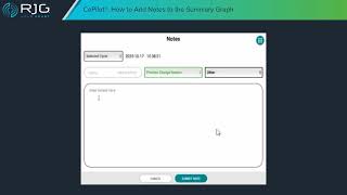 CoPilot®: How to Add Notes to the Summary Graph | RJG Tutorial