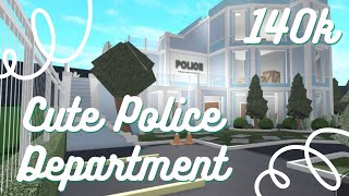Building a Cute POLICE DEPARTMENT/STATION | Exterior Speedbuild | 140k | Part 1 | Bloxburg Build