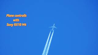 Plane contrails compilation with Sony RX10 M4