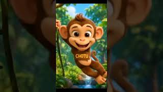 Chotu Monkey Hanging on Rope 😂🐵 #shorts #viral kool