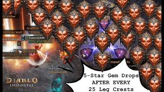 111 Leg Crests with Increased Drop Rate AFTER Every 25 LCs (Selection, Mirrored) | Diablo Immortal