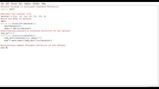 Python Program to Calculate Standard Deviation