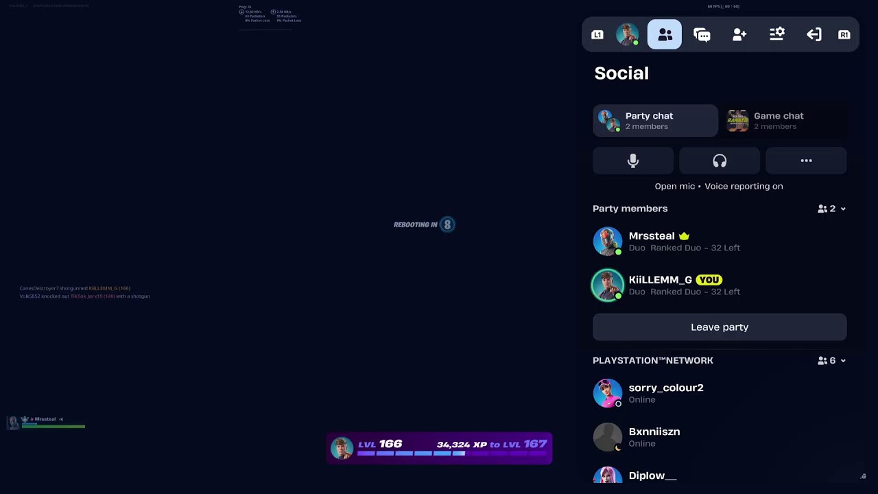 Playing fortnite for fun.