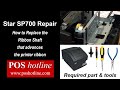 Star SP700 Printer Repair - Replacing the Printer Ribbon Shaft  to Advance the Ribbon