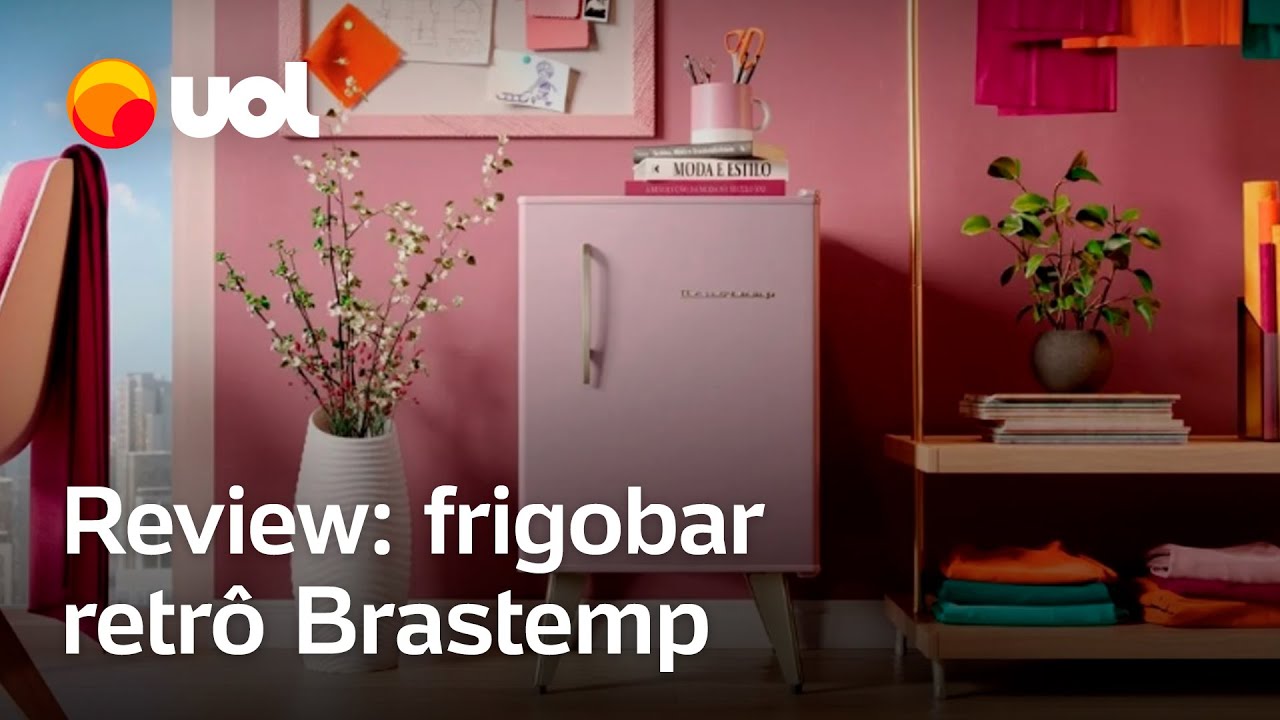 Frigobar retrô cor-de-rosa da Brastemp: review, o que achamos e vale a pena?