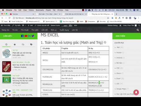 Video [Excel] Hàm toán học và Lượng giác trong Excel - Math... - YouTube