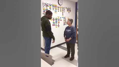 DeAngelo and Carolyn greeting