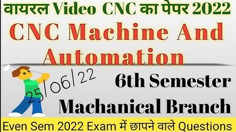 CNC and Automation Diploma 6th semester important questions / machanical 6th semester CNC Machine /