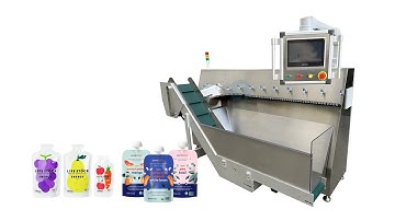 Full servo sachet sorter for shaped pouch, sachet feeder, bag feeding machine, sachet sorting system