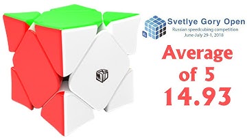 Skewb average of 5 - 14.93 (official solves)