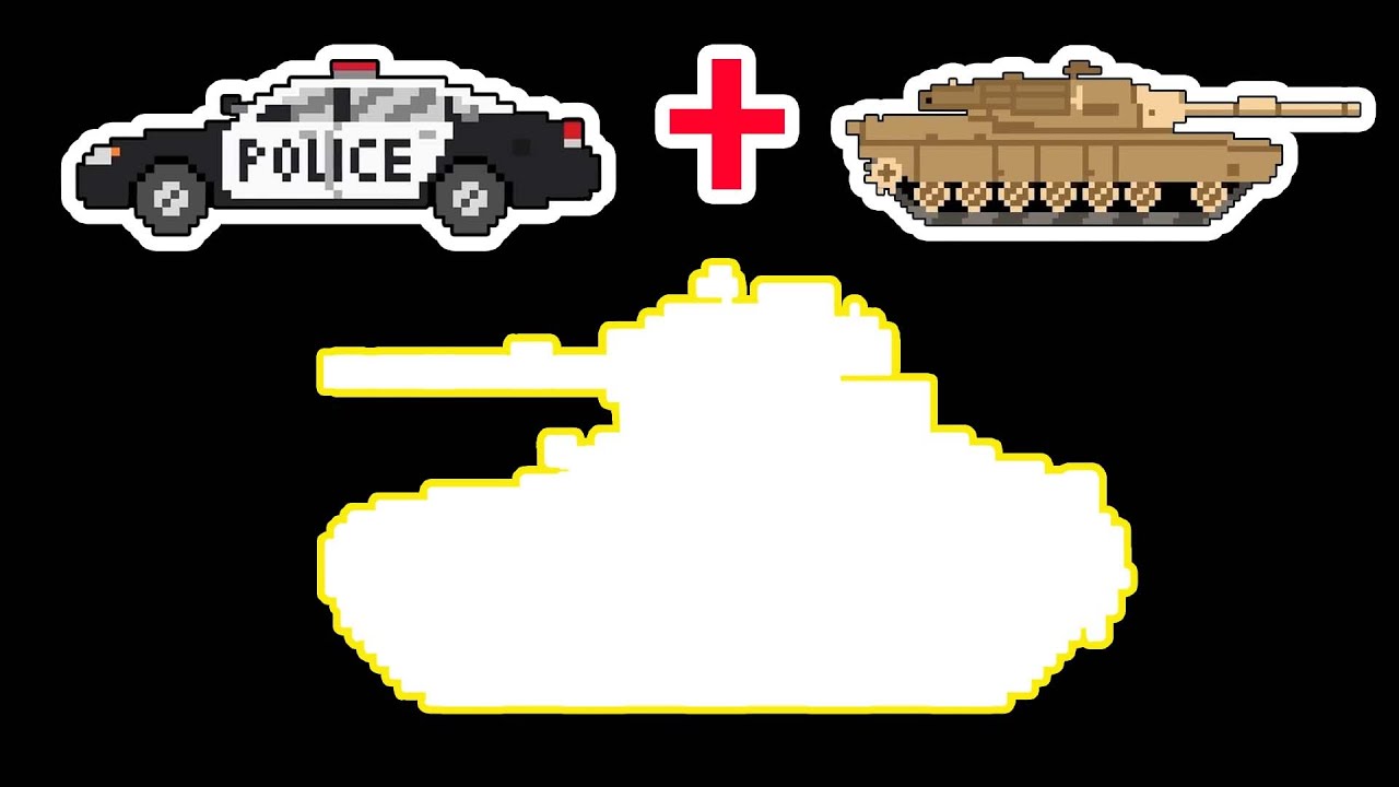 Police Car + Tank = Something Awesome!  | Emergency Vehicles | Picture Show [Pixel City]