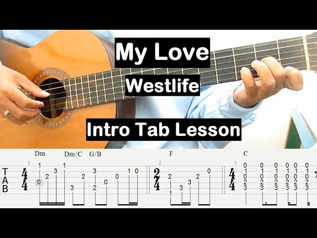 Westlife My Love Guitar Tutorial Intro Guitar Tab Guitar Lessons for Beginners