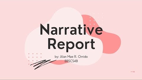 On-the-Job Training: Narrative Report