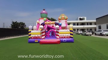 Sweet Candy Inflatable Slide #inflatablesforsale #inflatablesale #inflatablessale