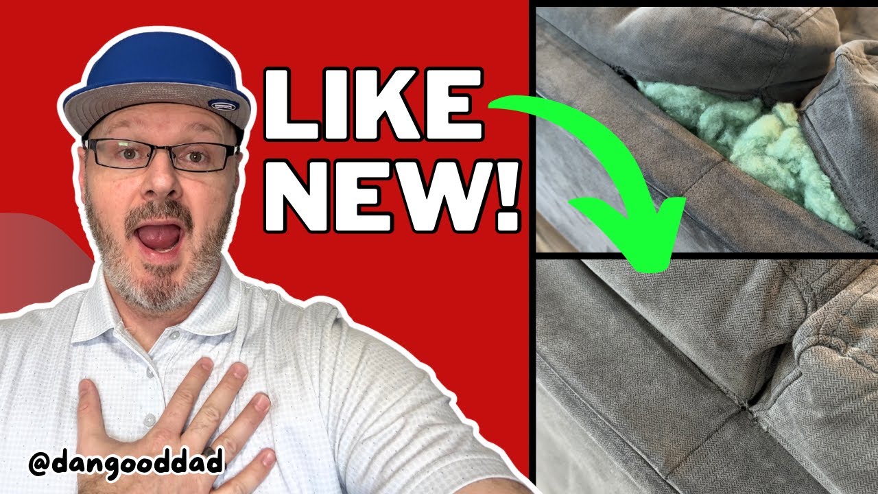 How To Fix A Ripped Couch With A Simple DIY Repair Kit - YouTube