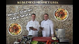 14 ÇEŞİT BAHARATI İLE TADINA HAYRAN KALACAĞINIZ MİLYONLARCA İZLENEN KAŞIK SALATA TARİFİ