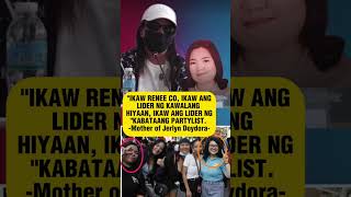 RENEE CO ANG LEADER NG KABATAAN PARTYLIST. #shorts