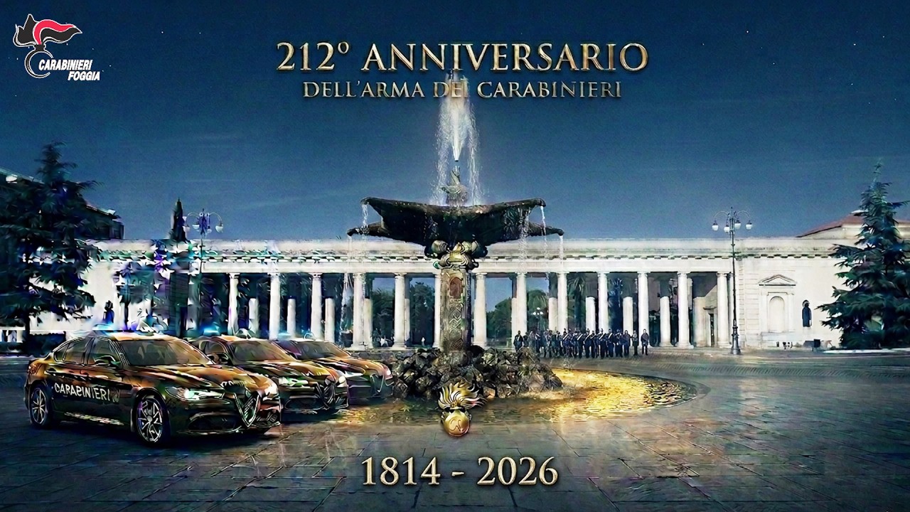 FOGGIA. 212° Anniversario dell'Arma dei Carabinieri 1814-2026. 05 giugno 2026