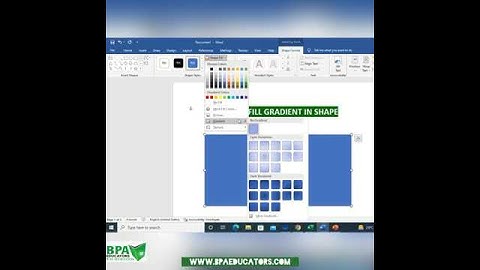 Fill Gradient In Winword